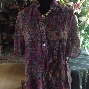 Nieves lavi 100% silk top